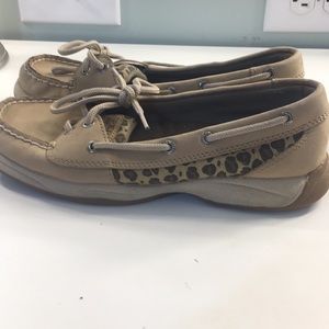Sperry Angelfish Boat Shoe with Cheetah print